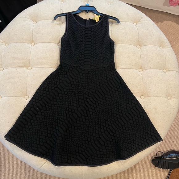 Catherine Malandrino black textured sleeveless A-line dress - Picture 3 of 11